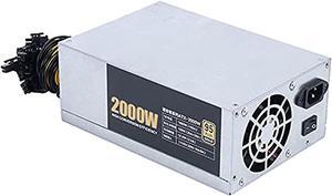 HaoJieHan 2000W ATX Mining Power Supply PSU,6 Pin for 6 GPU ETH Rig Ethernet Miner-Quiet Cooling Fan,BTC Mining Rig System Mining Power Supply