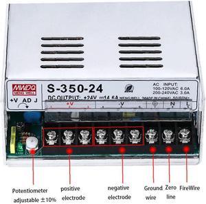 Universal Regulated Switching Power Supply S-350-24v Power Supply Unit for CCTV Radio Computer Project Silver Power Supply