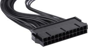 Dual PSU Adapter 24pin Cable Dual PSU Cable Convenient Thin Dual Power Supply Adapter for PC for Desktop for Computer