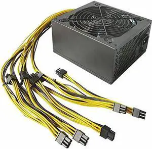 Xinsany 1800W 4U Mining Power Supply Miner Graphics Card for Mining 10+6pin ATX PSU 180~240V Power Supply for Mining Host Plate