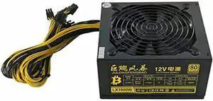 Xinsany 1800W 4U Mining Power Supply Miner Graphics Card for Mining ATX PSU 10+6pin 180~240V Power Supply for Mining Host Plate