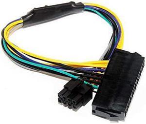 JORCEDI 24 Pin to 8 Pin PSU Power Supply Adapter Cable for PC Computers 11 Inch