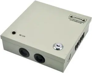 kdajhag AC 100~240V to DC 60W 12V 5A Output 4 Channels CCTV Power Supply Box for Cameras