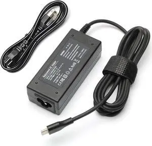 Vinpera 45W USB-C Charger Chromebook for HP 14-ca051wm 14-ca052wm 14-ca061dx 14-ca020nr Lenovo Chromebook 100e 300e 500e Thinkpad T480 T480s T580 T580s Adapter Power Supply Cord