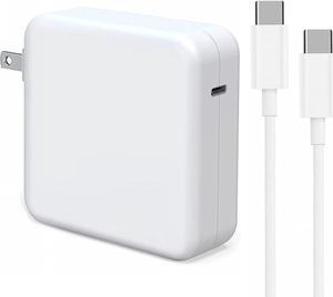 MacBook Pro Charger, 61W USB C Charger Power Adapter Compatible with MacBook Pro 12/13/15 Inch,MacBook Air 13 inch,iPad Pro 2021/2020/2019/2018, Included [Apple MFi Certified] 6.6Ft USB C to C Cable