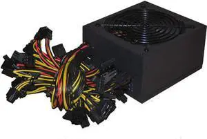 Qewmsg ATX Mining Pc Power Supply Supports 8 Graphics Cards 100-240v Po