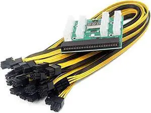 SaiDian 1Pcs DPS-1200FB Power Supply Breakout Board 64Pin to 12x 6Pin Adapter Breakout Board for HP(with 12Pcs 6Pin 50cm Cables) SaiDian 1Pcs DPS-1200FB Power Supply Breakout Board 64Pin to 12x 6Pin Adapter Breakout Board for HP(with 12Pcs 6Pin 50cm Cables)