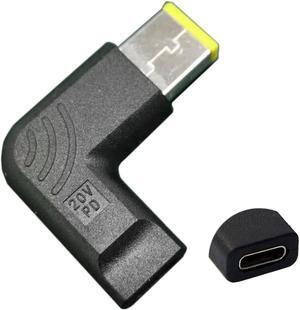 USB Type C Charger Adapter Female USB C 5-20v PD Detection to Lenovo Power Adapter Square Tip 20v Charging for Thinkpad x1 Carbon t470 t460 t450 t440 t430 e440 e450 e550 e560 Lenovo Yoga 13 Yoga 11s