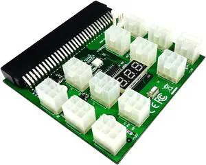 SUTK 12V PCI-E 12/17x 6 Pins Power Adapter Server Power Supply Breakout Board for HP 1200W 750W PSU Server GPU BTC Mining (Color : 12 x 6 pin)