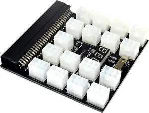 SUTK 12V PCI-E 12/17x 6 Pins Power Adapter Server Power Supply Breakout Board for HP 1200W 750W PSU Server GPU BTC Mining (Color : 17 x 6 pin)