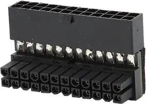 ATX 24Pin Female to 24pin Male 90 Degree Power Adapter Mainboard Motherboard for Desktops PC Supply Changing The Mounting Direction of Cable(PW-007)