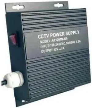 LTS DV-AT1207M-D09 9 Ports 7 Amp DC 12V PTC Protected Power Supply Wall Mount