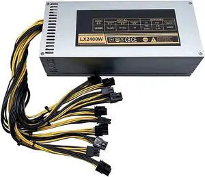 Jinwei Antminer Power Supply, Bitcoin Miner APW7 2000WPower Supply 6-pin Connect Bitmain Power Supply, Antminer L3+ for Bitcoin Mining Hardware,180V-240V Input