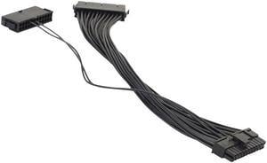 Ronyme Power Supply Splitter, Dual PSU Power Adapter Cable 24 Pin (20+4pin) Dual PSU