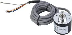 Incremental Encoder, Outer Diameter 38mm Encoder Cable Length 2m ASIC Devices Anti- Interference for Power Supply Reverse Wiring Protection Conversion(1000P/R)