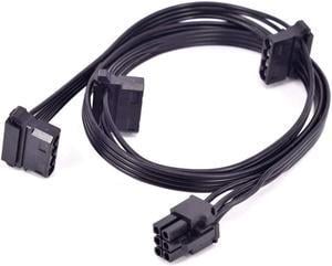 ATX 6 Pin to 3 x IDE/Big 4P Adapter Cable Compatible with Corsair Modular Power Supply