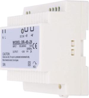 Single Output Supply,45W 24V Switching Power Supply Single Output Din Rail Voltage 100?240VAC DR?45?24