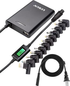 Universal Laptop Charger with LCD Display 45W Ultra Slim AC Adapter Power Supply Cord with USB Port 5v 2.1a for Mobile| Tablet- for Notebooks  HP Toshiba    Sony and More