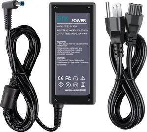 DTK 19.5V 2.31A 45W HP Ac Laptop Charger for Pavilion, Elitebook Folio, HP Stream Adapter for Notebook Computer PC Power Cord(Blue Tip : 4.5 X 3mm)