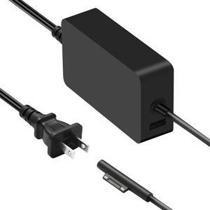 Surface Pro Surface Laptop Charger Fit for Microsoft Surface Pro 3 Pro 4 Pro 5 Pro 6 Pro 7 Pro X Surface Laptop 4, 3, 2, 1, Surface Book Windows Power Adapter Cord 65W