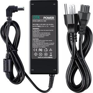 DTK 19.5V 4.7A 90W for Sony Ac Adapter Laptop Computer Charger Notebook PC Power Cord Supply Source Plug Connector Size: 6.5X4.4mm