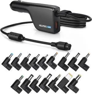 108W Universal Laptop Car Charger 90W with QC3.0 18W DC Adapter Power Supply 16V 18.5V 19V 19.5V 20V for HP Dell IBM Lenovo Acer Asus Compaq Toshiba Samsung Sony Notebooks 12-24V