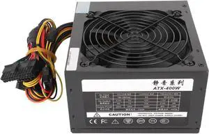 400W Power Supply Rated 250W Temperature Control Safety Protection Desktop Power for Computer US Plug 110/230V