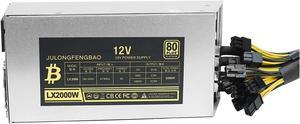 BIK 2000W/2200W ETH Power Supply Desktop Single-Channel Power Supply for BTC Bitcoin Ethereum Server Stable Speed Miner Mining(2000W)