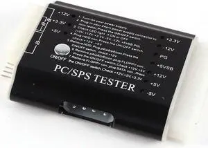 PC Switch Control PSU SATA HDD Connector 20/24 Pin Power Supply Tester