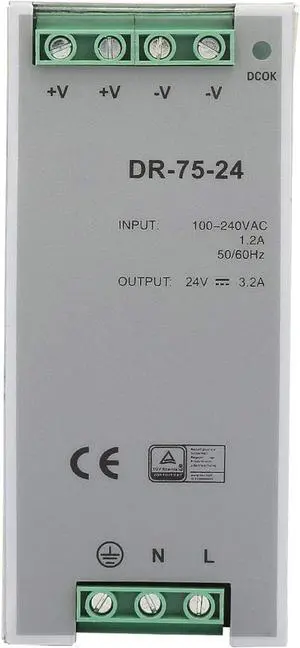 Din-Rail Power Supply DR-75-24 75W Single Output 24V Din-Rail Power Supply AC/DC Switching Power Supply For Lighting Equipment Industrial Control