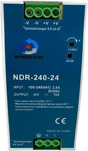 PRIZOM NDR-240-24 Ultra Thin for Industrial Control Drive Electric Cabinet Switch Power Supply