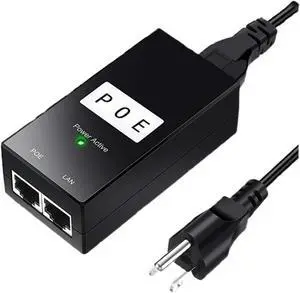 30W Gigabit POE Power Supply 48V0.65A Power Supply Module 1000Mbps Transmission AP Bridge (Size : 24V1A 24W)