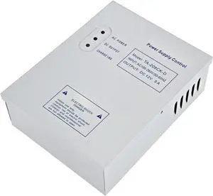 Power Supply Box, 110 to 240VAC to 12VDC Door Access Control System Switching Supply Power UPS Power Supply
