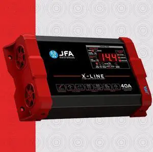 JFA Power Supply and Charger 40A X-Line Intelligent Ventilation Battery Charge System with Dynamic PWM Control Compact Design Maintains up to 2.000 WRMS of Sound Playing