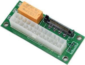 Synchronous Power Board Dual PSU Multiple Power Supply Adapter Add2psu with SATA ATX 24pin Connector to 4 Pin Connector 2 Pcs