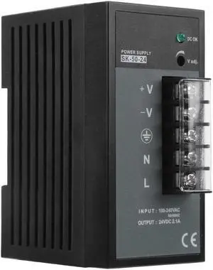 Din Rail Power Supply AC100-240V 50W Switching Power Supply Industrial Mini Switching Power Source SK5024 Panel Mount Power Supply PWM Compact Power Supply