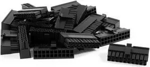IIVVERR 20 Pcs 20 Pin Male Slot 3mm Pitch PSU PCB Board ATX Connector Black (20 Unids 20 Pin Ranura Masculina 3mm Pitch PSU PCB Board Car ATX Connector Black