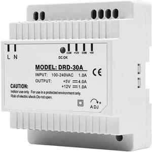 Dual Output Din Rail Mounted Switching Power Supply DRD-30/60/100/120W 5V 12V 24V Switching Power Supply AC100-240V-AC (Color : DRD-100B 5V6A 24V3A)