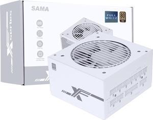SAMA 750W Computer Power Supply Fully Modular EPS 12V/ATX 12V 80PLUS Gold Certified Active PFC ATX Power Supply Low Noise FDB Fan PCIe 5.0 Compliant Japanese 105°C Rated Capacitors