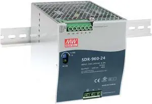 Mean Well Original SDR-960-24 Single Output Industrial DIN Rail with PFC Function Power Supply 24V 40A 960W
