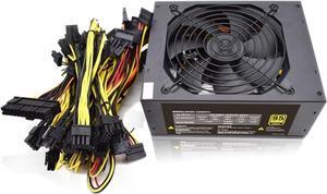 1800W ATX Modular Mining PC Power Supply B847 85 75 Supports 8 Graphics Card 160-240V Power Supply Mining Machine