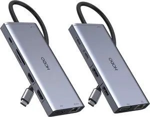 13-in-1 Docking Station and 11-in-1 USB C Docking Station Dual Monitor for Dell HP Lenovo Surface Laptop USB Hub for Laptop Adapter, Docking Station Dual Monitor HDMI USB C Dongle