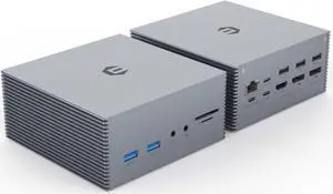 Docking Station, QIYO USB C Docking Station Dual Monitor with 4K HDMI, 2 DPS, 100W PD, 6 USB Ports, for Type C Windows Laptops - - Bronze Grey-921506