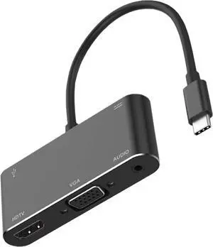 USB Hub Dock for Notebook Docking Station with HDMI VGA USB 3.0 PD 3.5 Audio Jack for Monitor TV