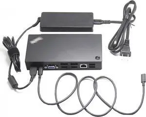 USB-C Docking Station Compatible with Lenov-o ThinkPa-AC Adapter 40A9 PowerDelivery