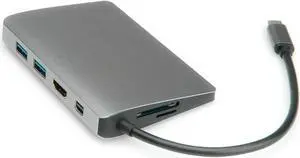USB Type C Docking Station | HDMI 4K, MiniDP, 2X USB 3.1 Gen 1, Audio, LAN, PD, Card Reader | Quick and Easy Connection to Workplace Peripherals