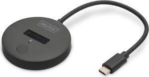 DIGITUS M.2 NVMe/SATA USB-C Docking Station - USB 3.2 Gen2-10 Gbit/s - M.2 formats 2242, 2260, 2280 & 22110 - max. capacity 4TB - for PC, notebook, game consoles - Hotswap - Plug & Play - Black