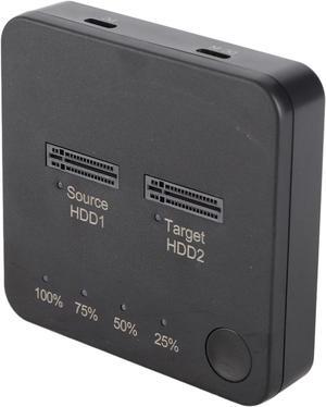 M.2 SSD Duplicator, Black ABS M.2 SATA SSD Duplicator Dual Bay 1Gbps High Speed Offline Clone M.2 SATA SSD Docking Station Replacement for 2230 22242 2260 2280 22110