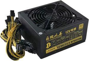 2000/2400/2600W 180-240V ATX BTC Miner Power Supply 95% Efficiency Ethereum ETH S9 S7 L3 Max Support 8 GPU Cards for Mining rig(1800W to 2000W)