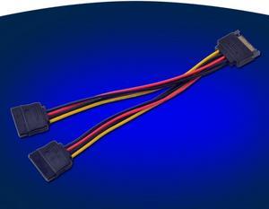 15Pin SATA Male to 2x 15Pin SATA Splitter Female Power Cable Extension Cables 20cm long